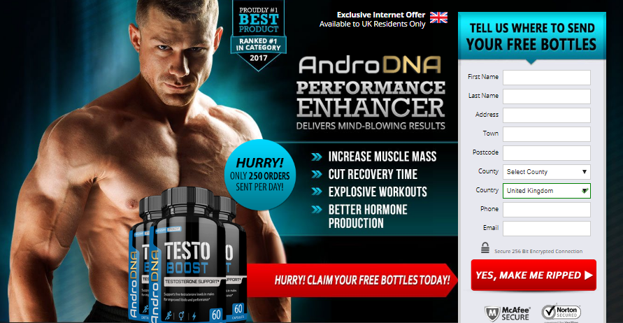 androdna testo boost order